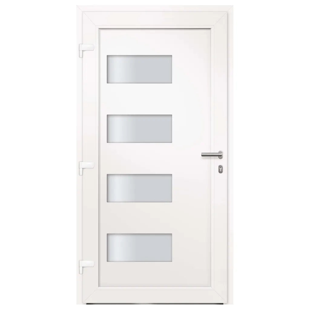 Porta d'Ingresso in Alluminio e PVC Antracite 100x200 cm 3056827