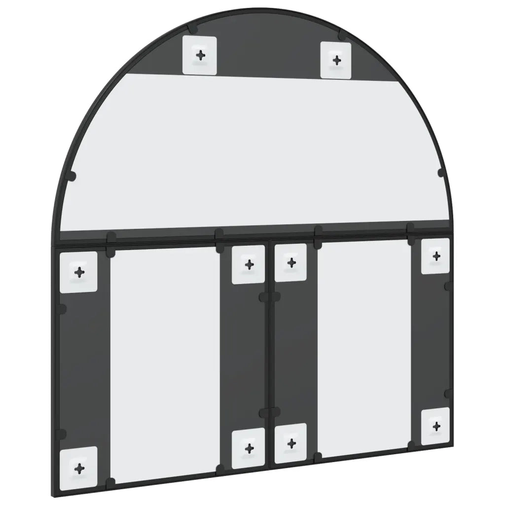 Specchio da Parete | Specchio decorativo Nero 80x80 cm Arco in Ferro