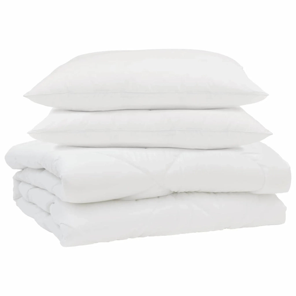 Duvet Estivo con cuscino 3 pcs Bianco Microfibra 3377304