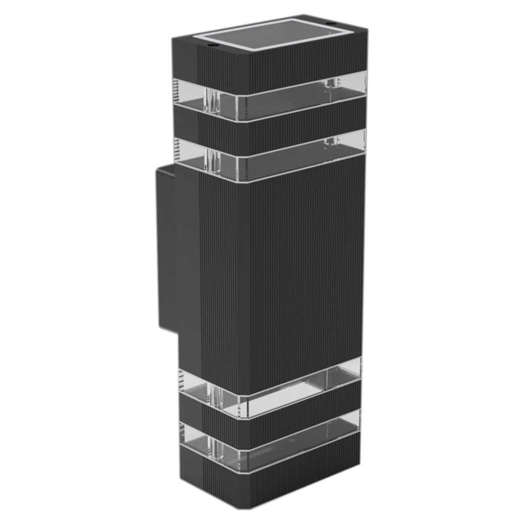 Applique esterna Eko-Light Vini nera IP54 2xGU10 in alluminio