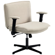 Sedia da Ufficio con Braccioli Abatibili e Schienale Regolabile ¨C Minimal ¨C Crema