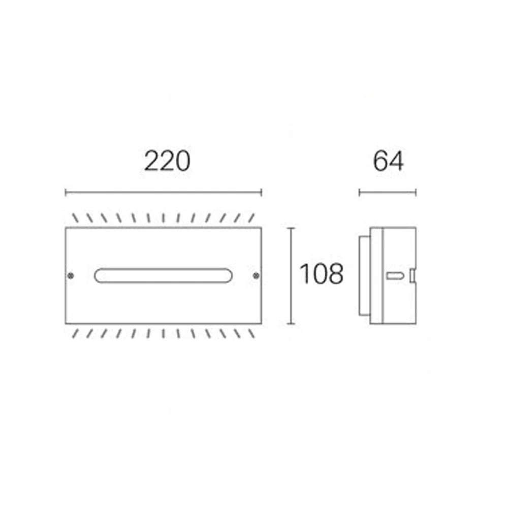Applique Esterno Moderna Post Alluminio E Termoplastica Grafite Led 10W 3000K
