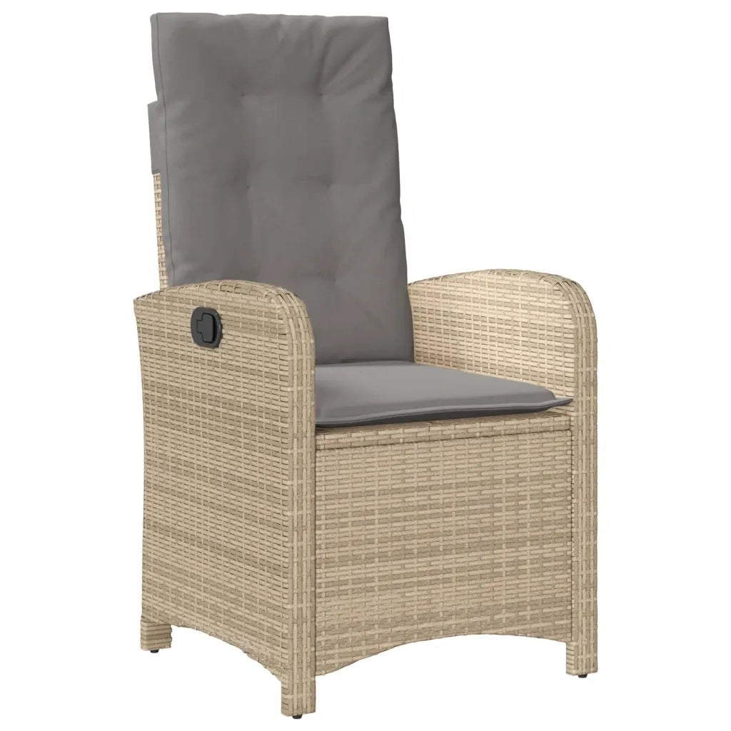 Set da Bistrò 3 pz con Cuscini Beige Misto in Polyrattan 365181