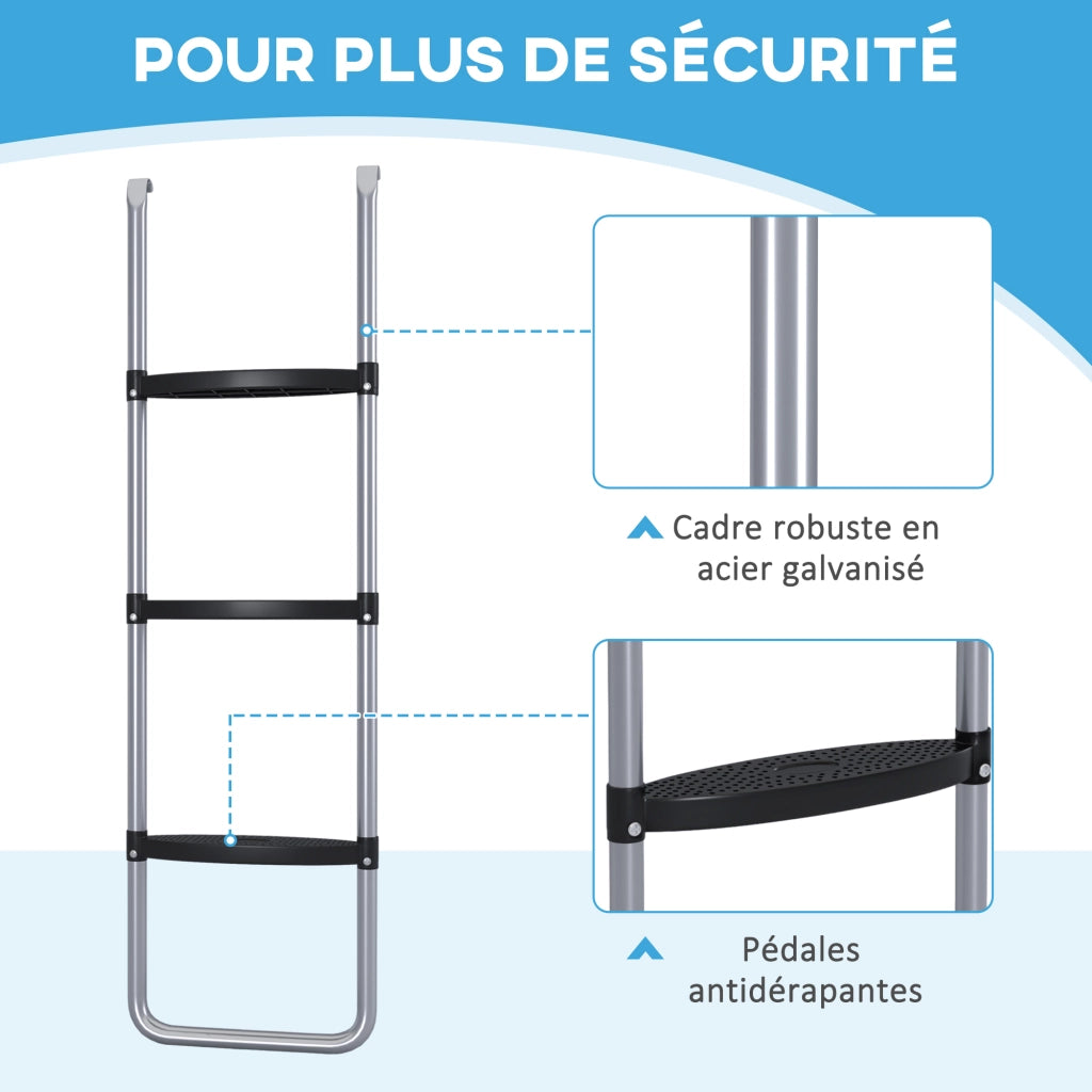 Scala per Trampolino ¨C zephmum ¨C Argento 110x32 cm