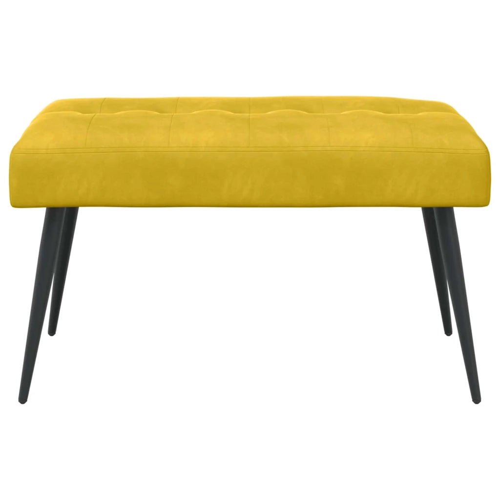 Panchina con bottoni imbottiti Giallo 80 x 40 x 46 cm Velluto 42038522