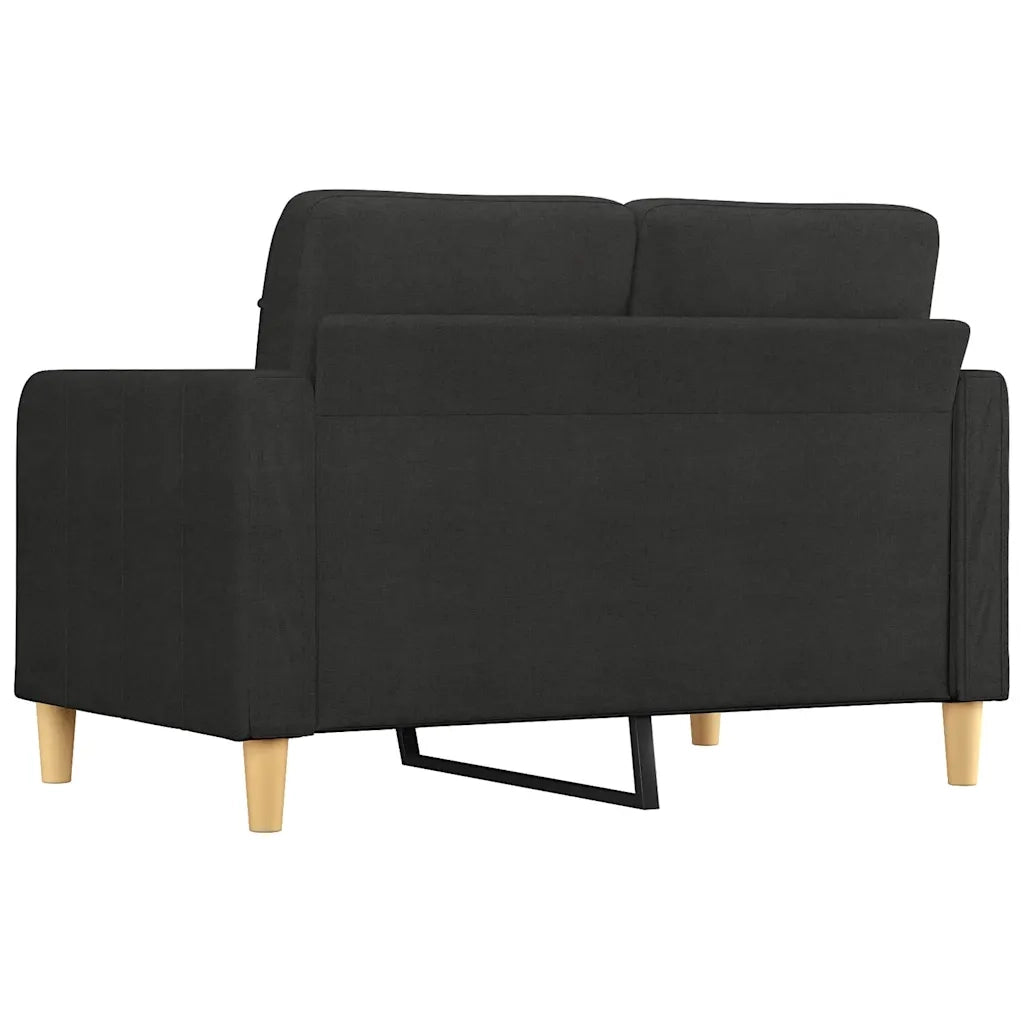 Divano a 2 Posti-Sofa 2 Posti Nero 120 cm in Tessuto 560442