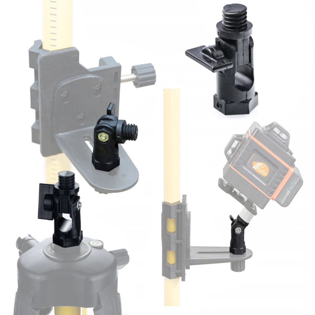 Stativo Regolabile 43-120 cm per Livella Laser Rosfix – Set con Adattatori 5/8” e 1/4” | Costruzione Stabile e Leggera