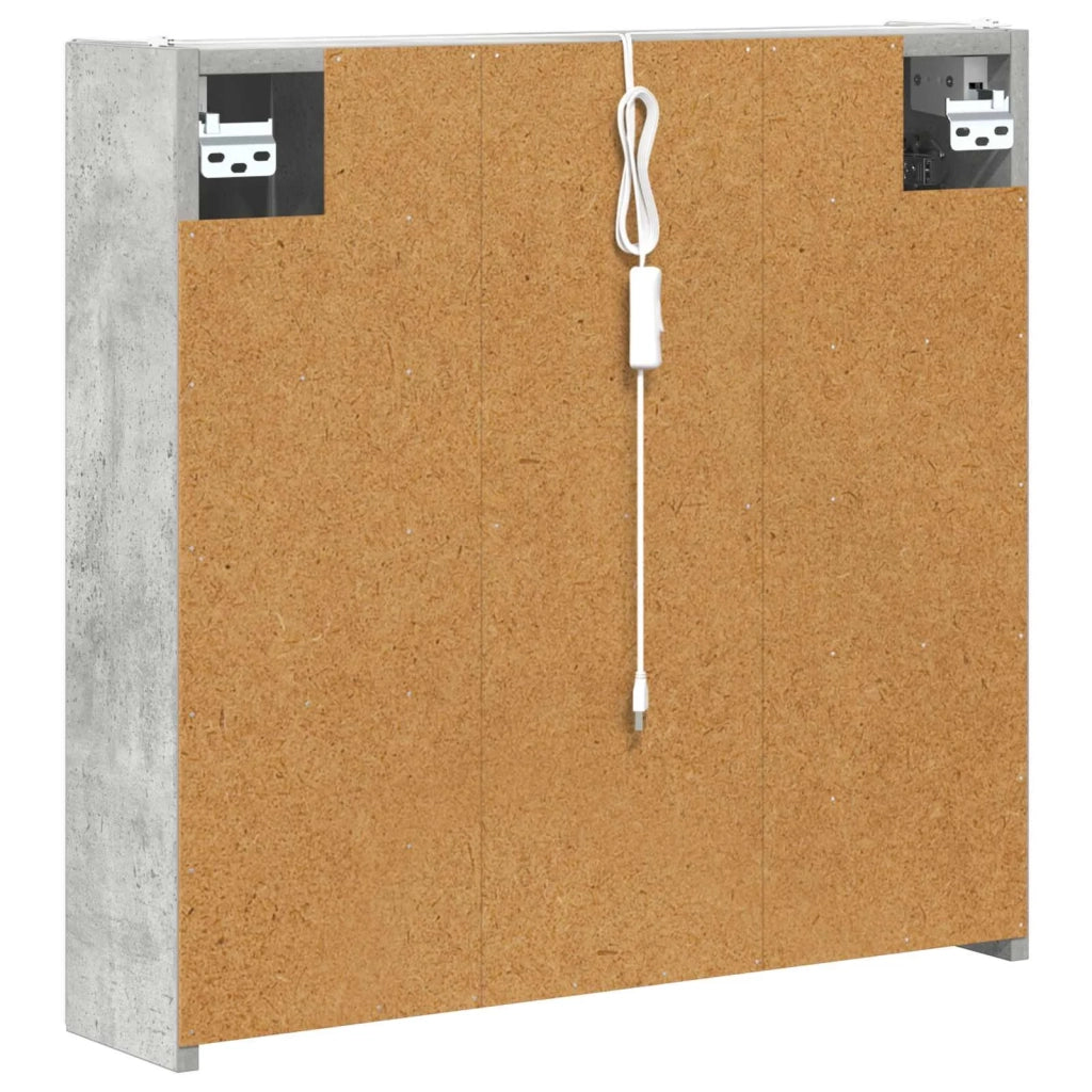 Mobiletto per specchio da bagno Grigio cemento 889250