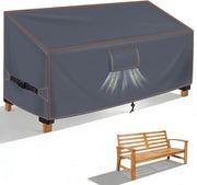 Tappeto per banco da giardino impermeabile - Protezione per banco da giardino - 3 gocce - Resistente ai raggi UV - Invernale - 420D tessuto Oxford - 163x70x63/86 cm - Copertura per banco da giardino