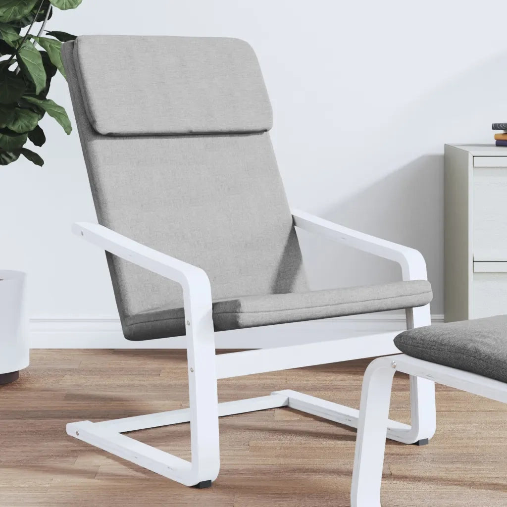 Poltrona | Sedia Relax Grigio Chiaro in Tessuto