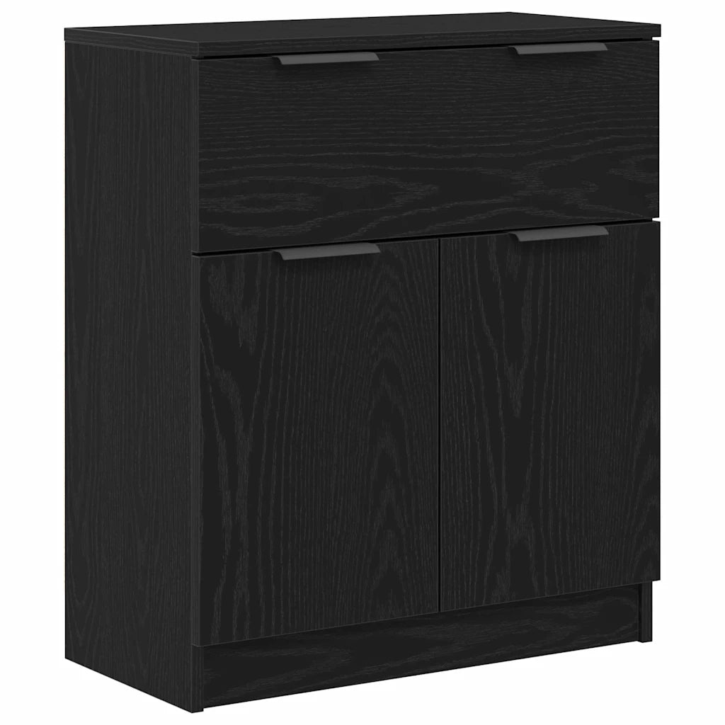 Credenza Rovere Nero 60 x 30 x 70 cm Legno multistrato 862738