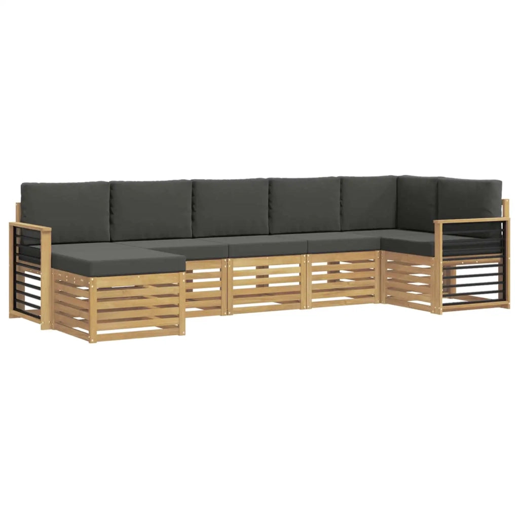 Set di divani da esterno 7 pcs Bianco e Antracite 3392207