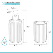Set accessori bagno 2 pezzi in ceramica bianco soft touch Spring