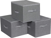 Set di contenitori opachi da 3 pezzi con coperchio - Ideali per abbigliamento e accessori - Grigio