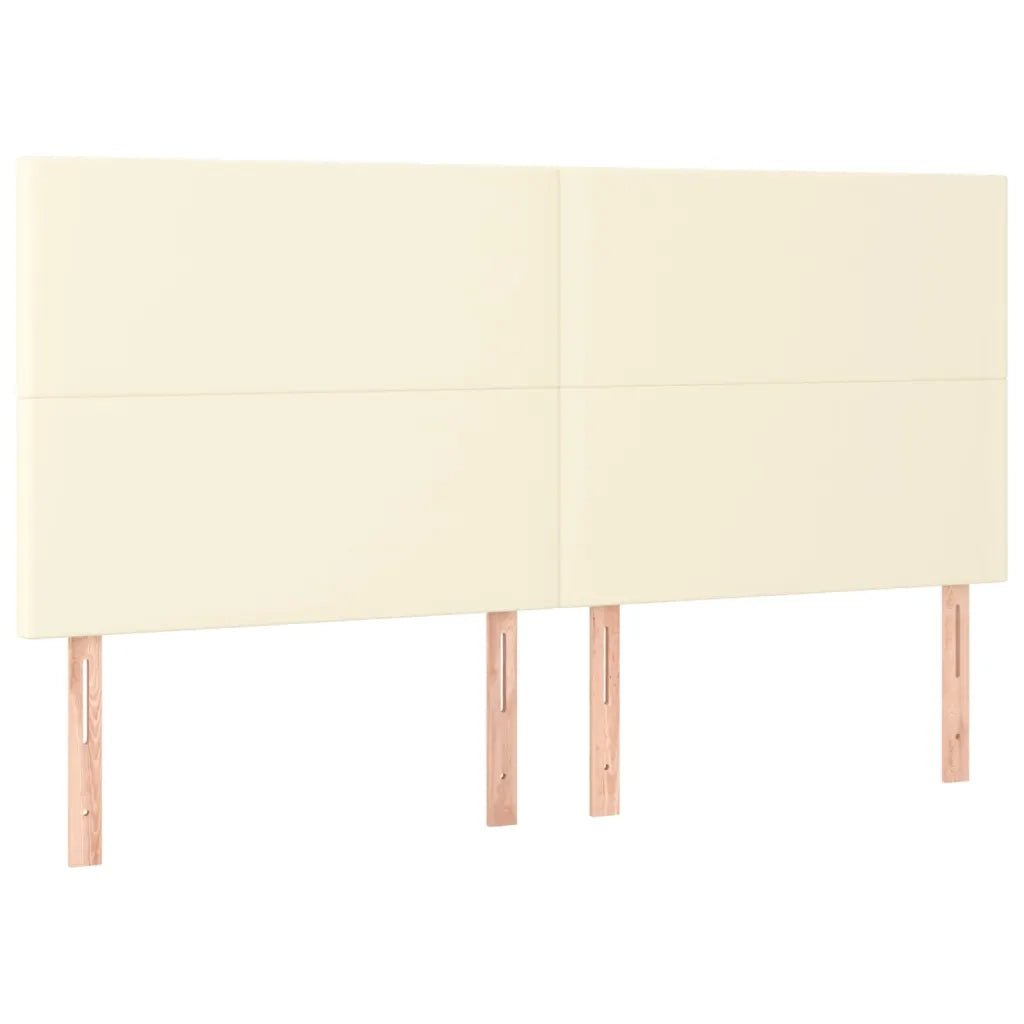 Giroletto a Molle con Materasso e LED Crema 200x200 cm 3135845