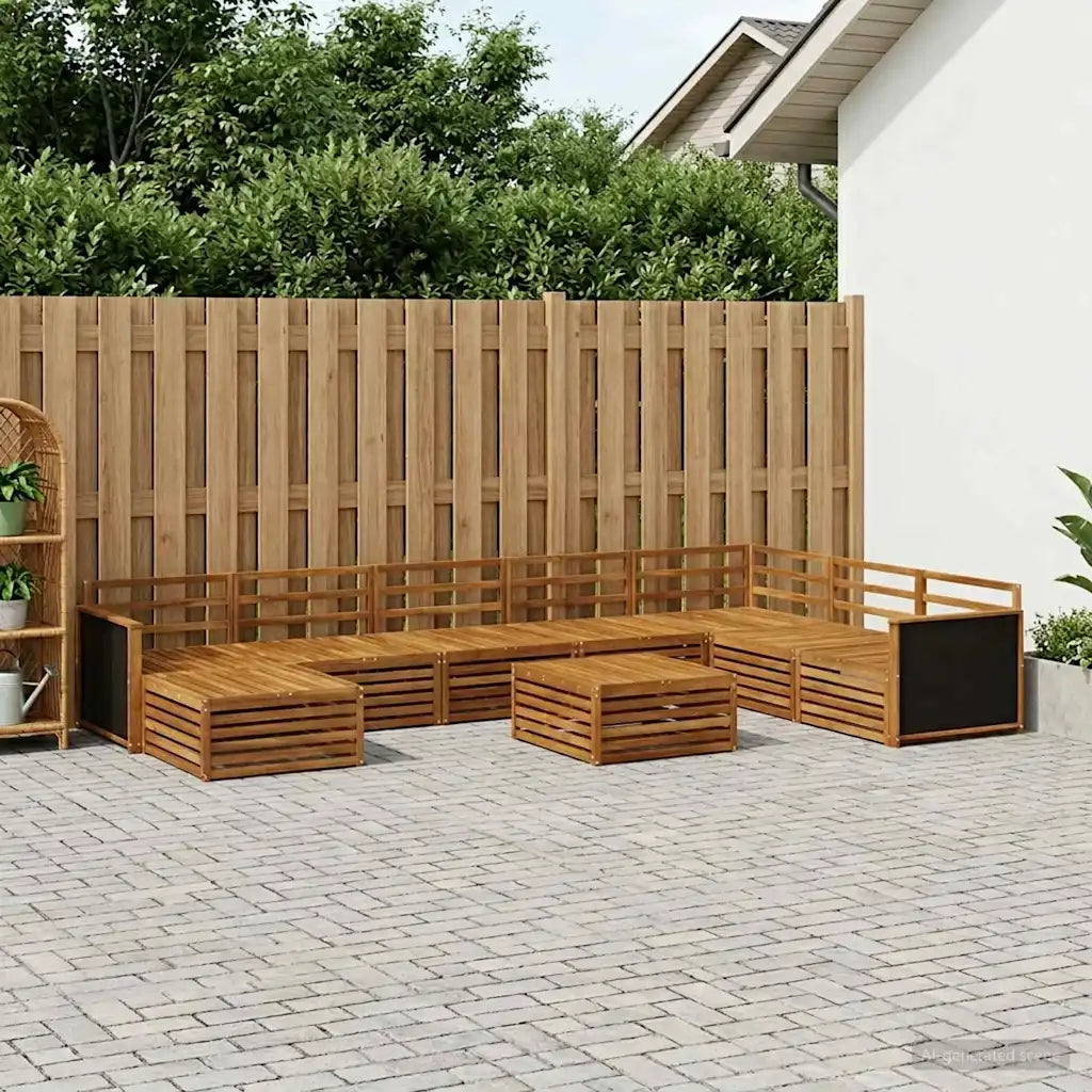 Set di divani da esterno 9 pcs Naturale 3383732