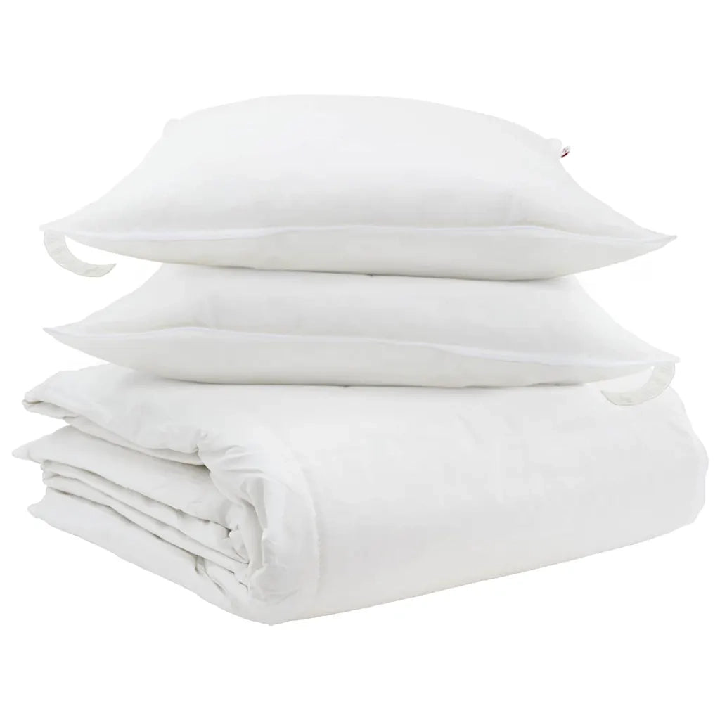 Set di Piumoni con cuscino 3 pcs Bianco Cotone