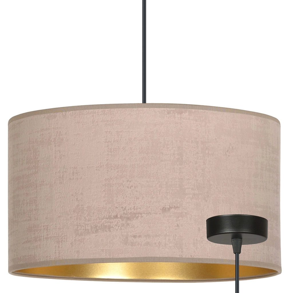 Lampada sospensione Emibig Hilde E27 Ø35 rosa oro nera