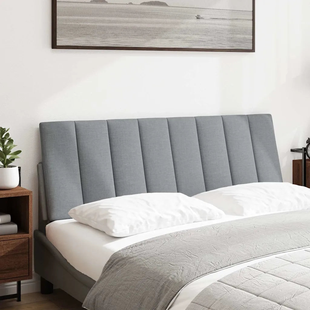 Cuscino Testiera Hanko Grigio Chiaro 120 cm in Tessuto 4019156
