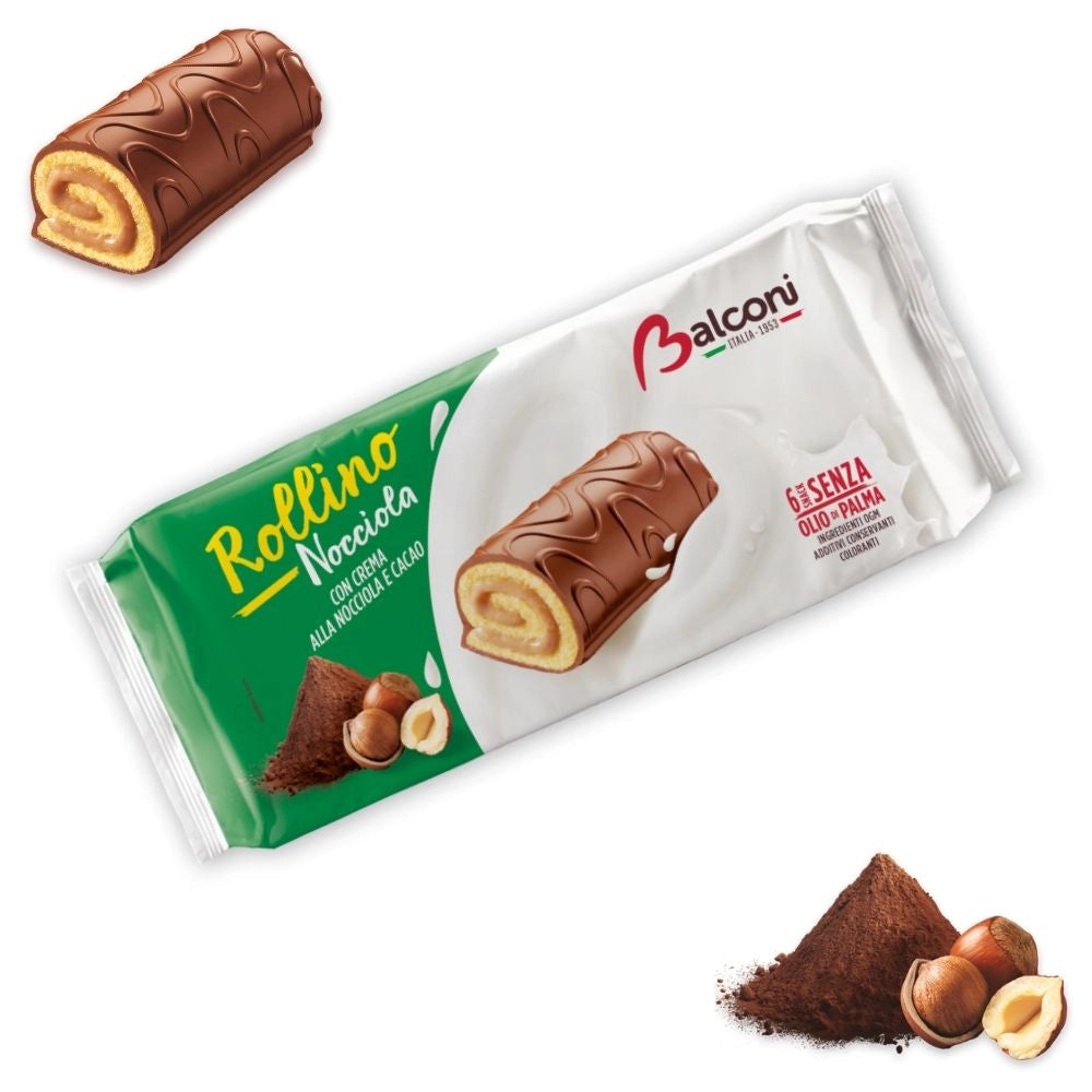 Balconi rollino alle nocciole in confezione da 6 rollini - 222 grammi totali