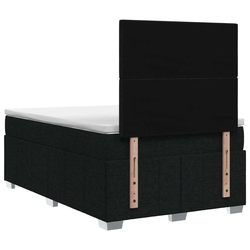 Letto Box Spring LED con Materasso Nero 120 x 190 cm Tessuto 3455565