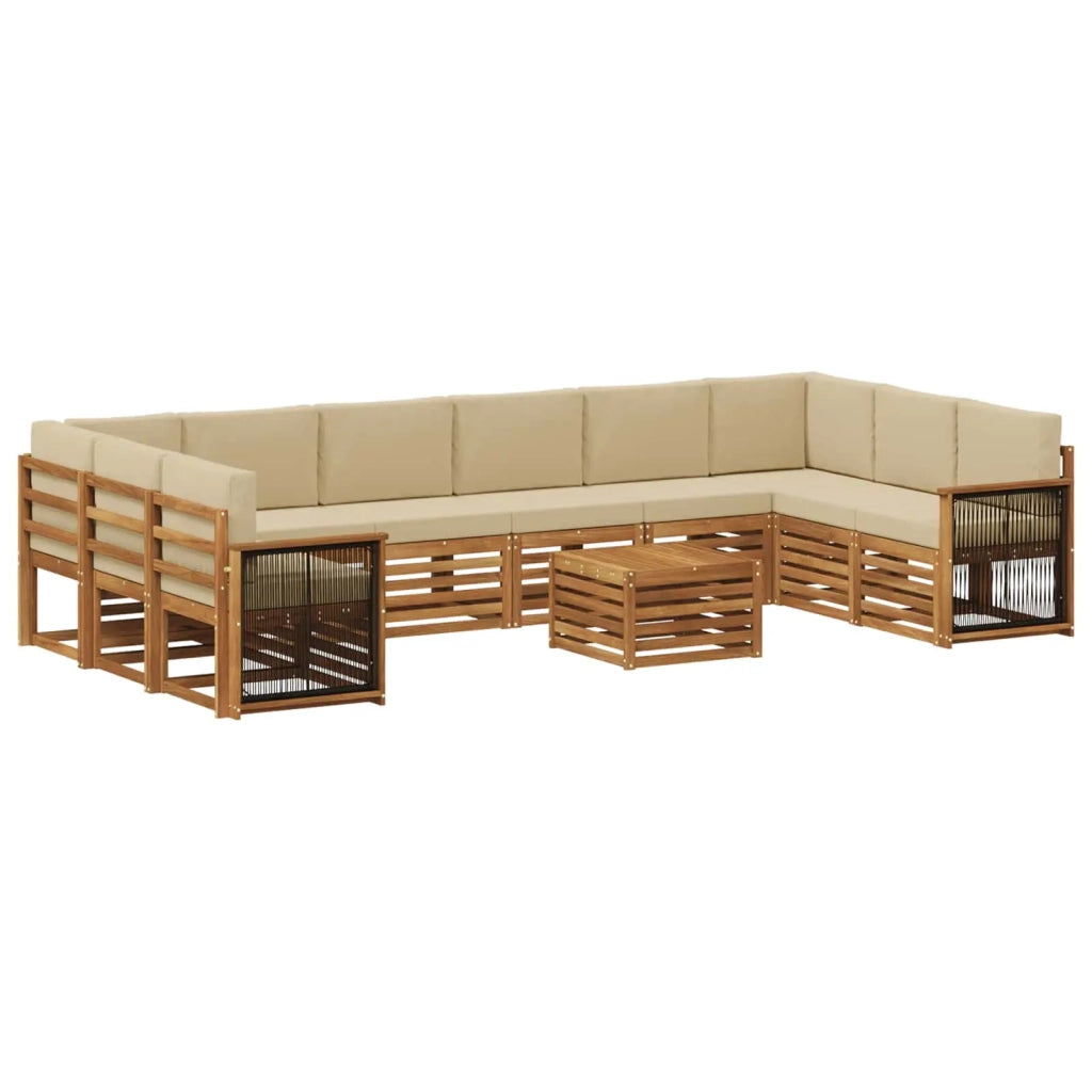 Set di divani da esterno 8 pz Naturale 3384924