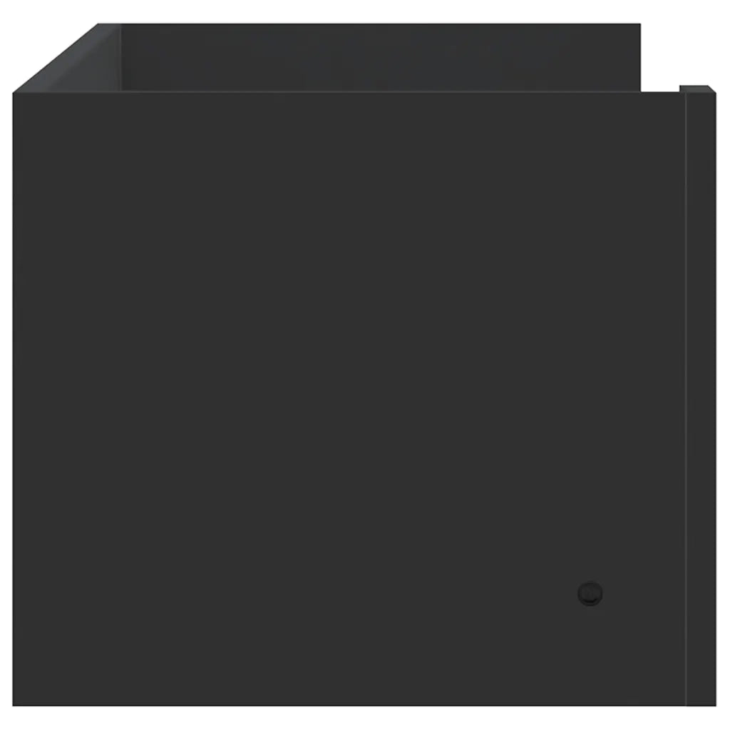 Scaffale a Parete Nero 100x35x30,5 cm in Legno Multistrato 848459