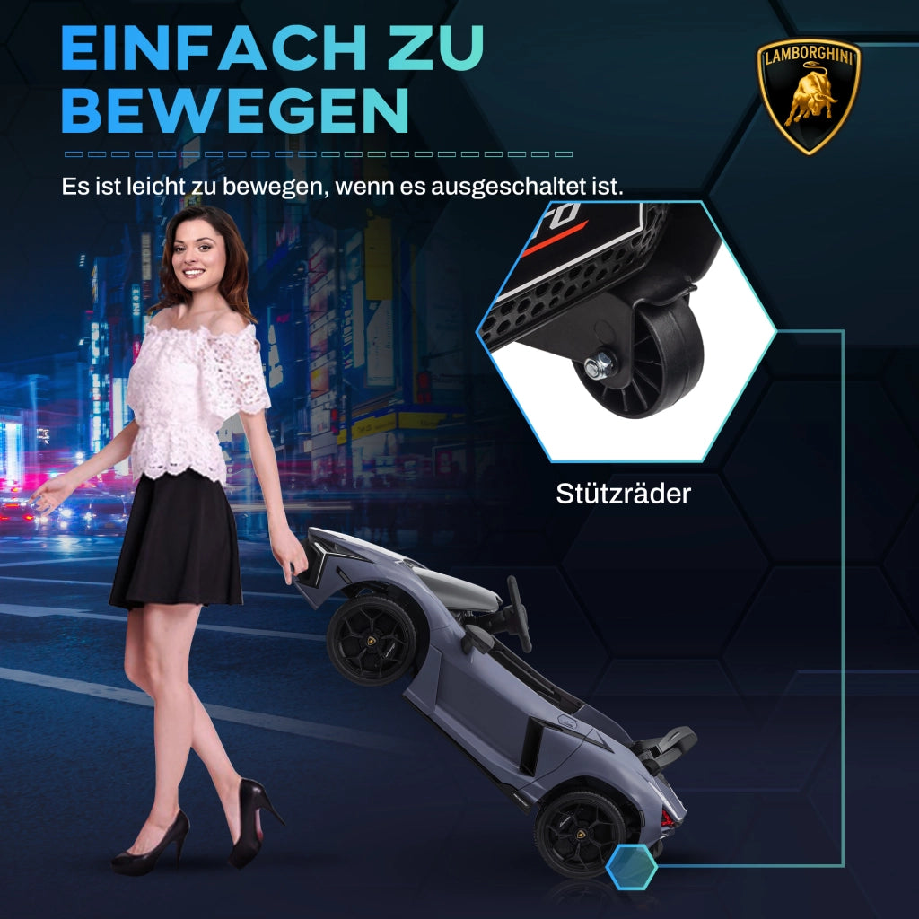 Auto Elettrica per Bambini ¨C zephmum ¨C Telecomando, Grigio