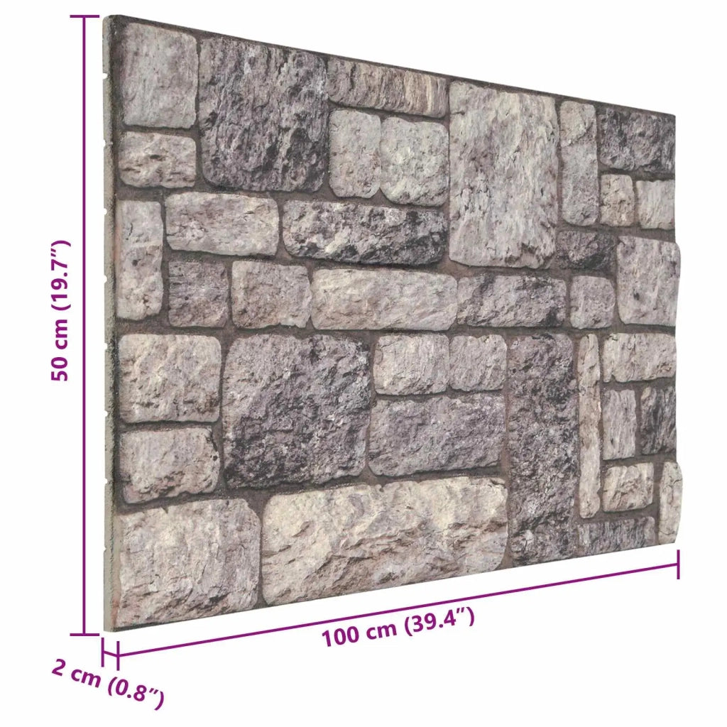 Pannelli da parete 10 pz 100 x 50 cm Grigio e Bianco 42046097
