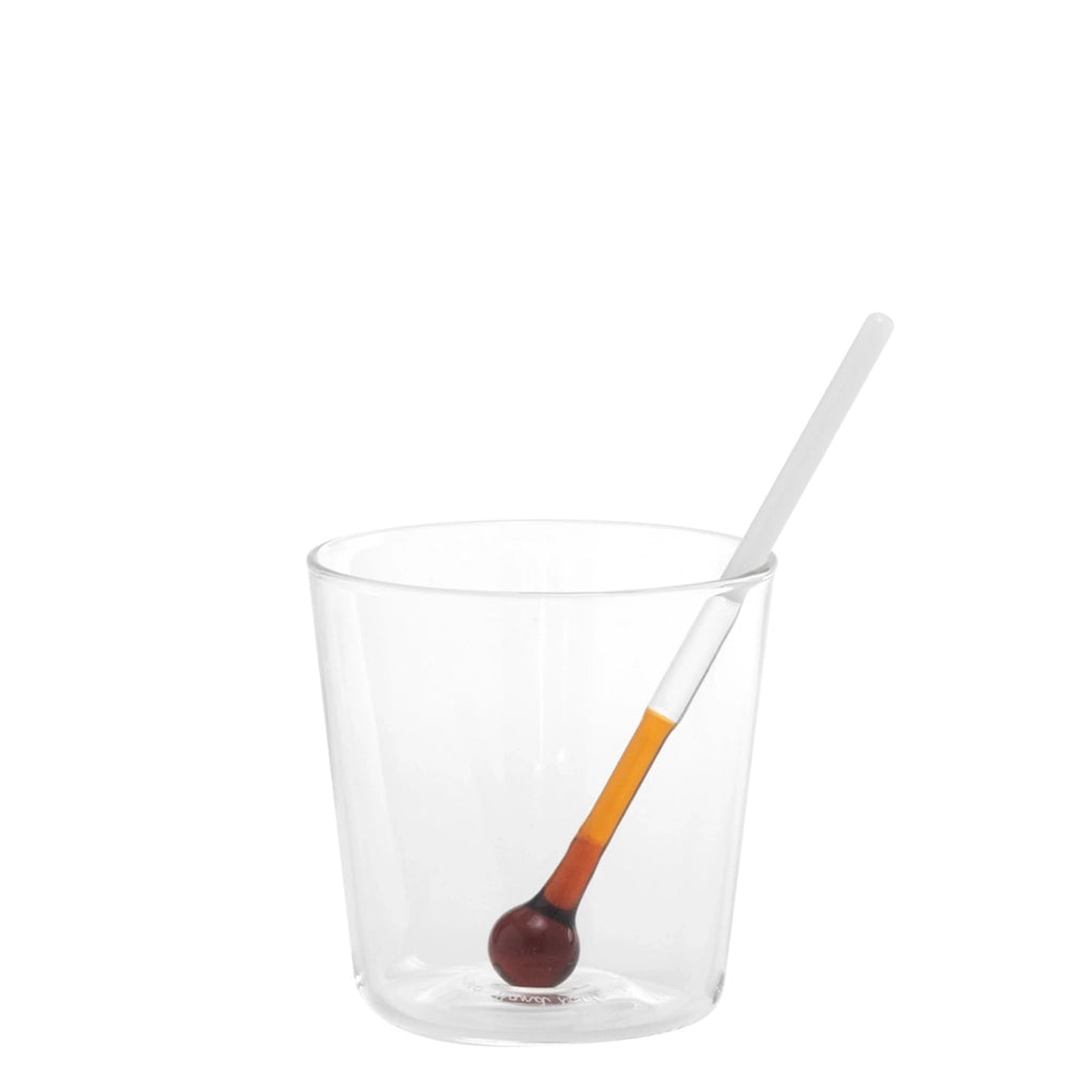 Spritzometro Tumbler Misurino - Set 2 Bicchieri + Dosatore per Spritz, Vetro Decorato, Made in Italy - Zafferano Italia