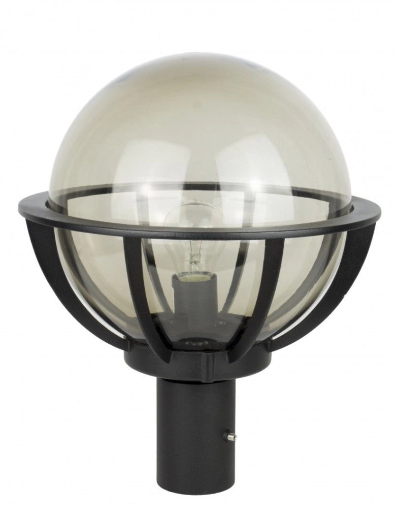 Paletto giardino nero 90cm globo 25cm E27 IP43 SU-MA
