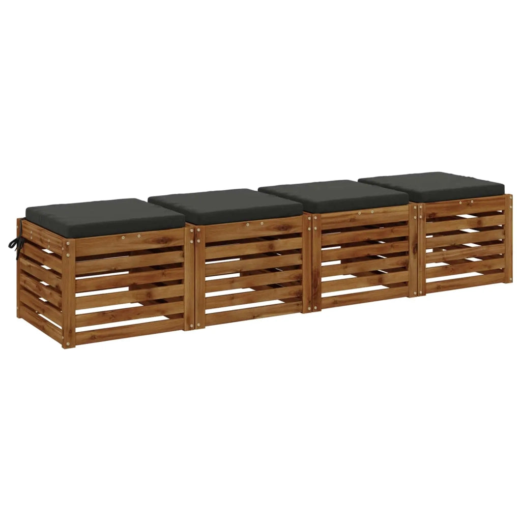 Cuscini per Sedia in 4 Pezzi SOEST 4 pz 100% Poliestere 944539