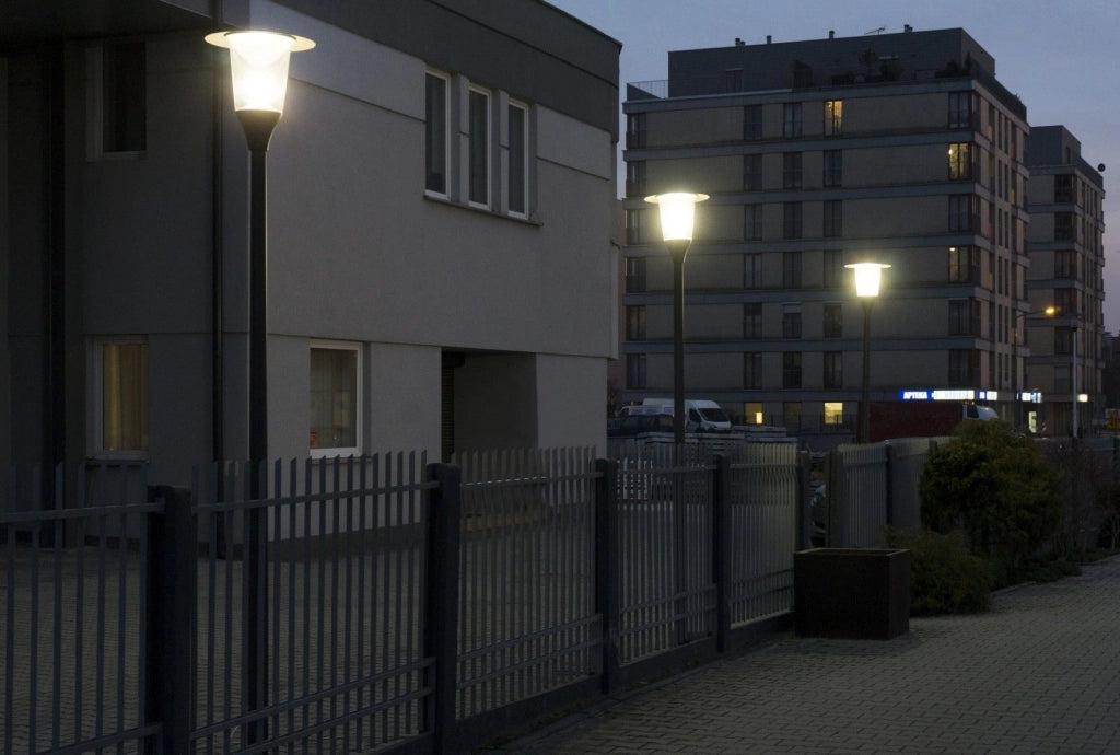 Testa lampione 1 luce SU-MA Metis E27 grigio scuro IP65