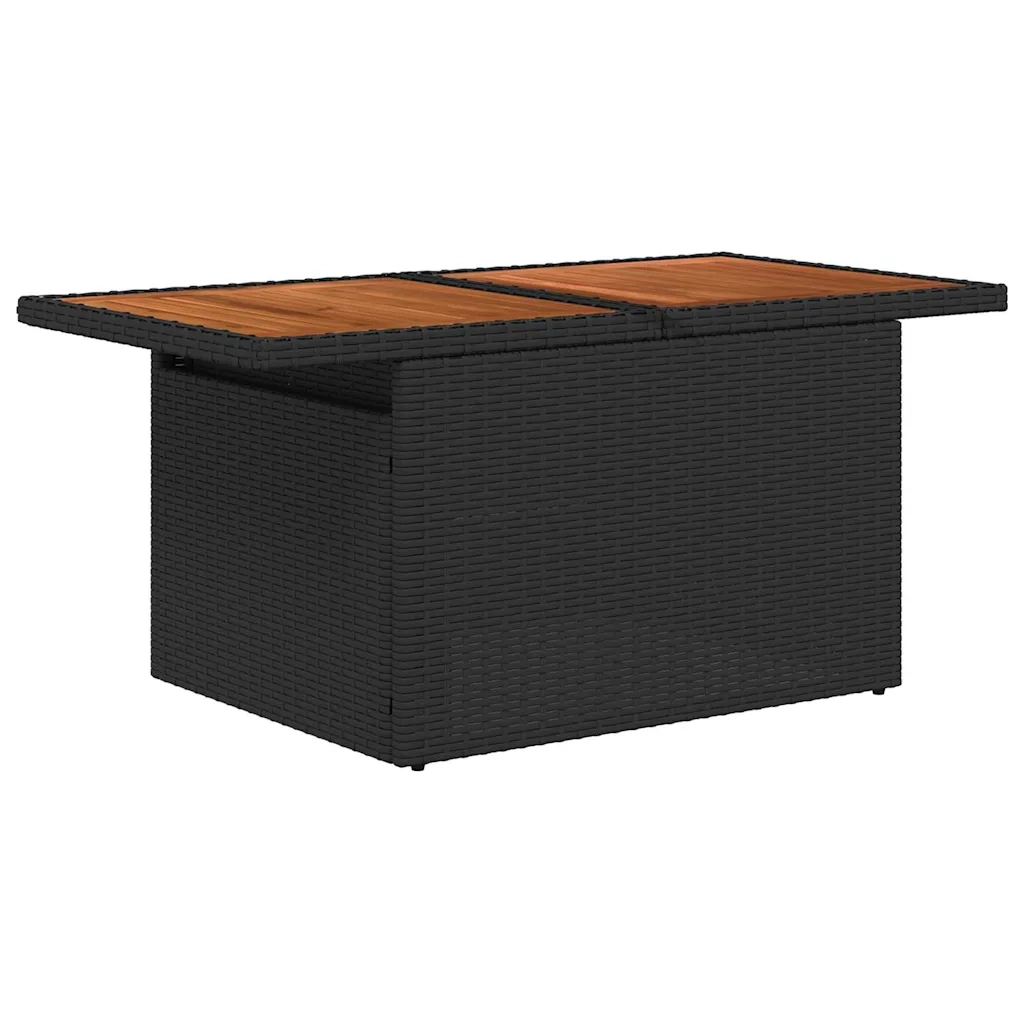 Set Divano da Giardino con cuscino 8 pcs Nero polyrattan 3360036
