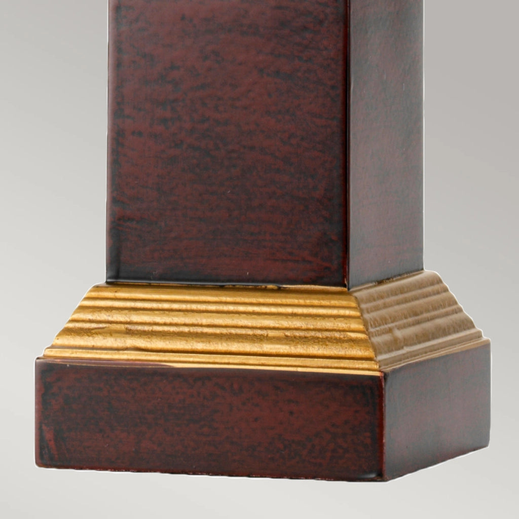 Lampada da tavolo Louviers legno rosso/oro 83cm E27