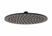 Soffione tondo nero opaco da 25cm
