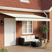 Cornice per Tenda Manuale con LED Crema e Antracite 4 × 3 m 3420839