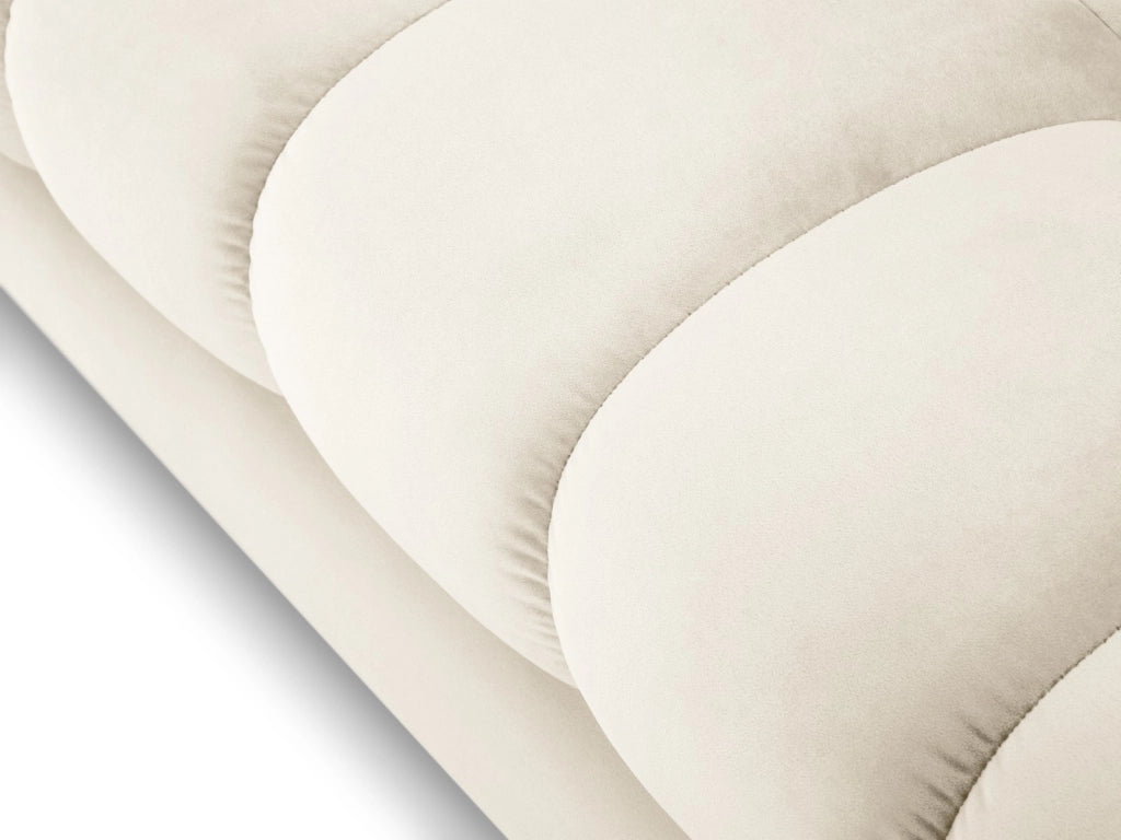 Cosmopolitan Design - Divano "Bali" 2 posti in velluto beige chiaro 