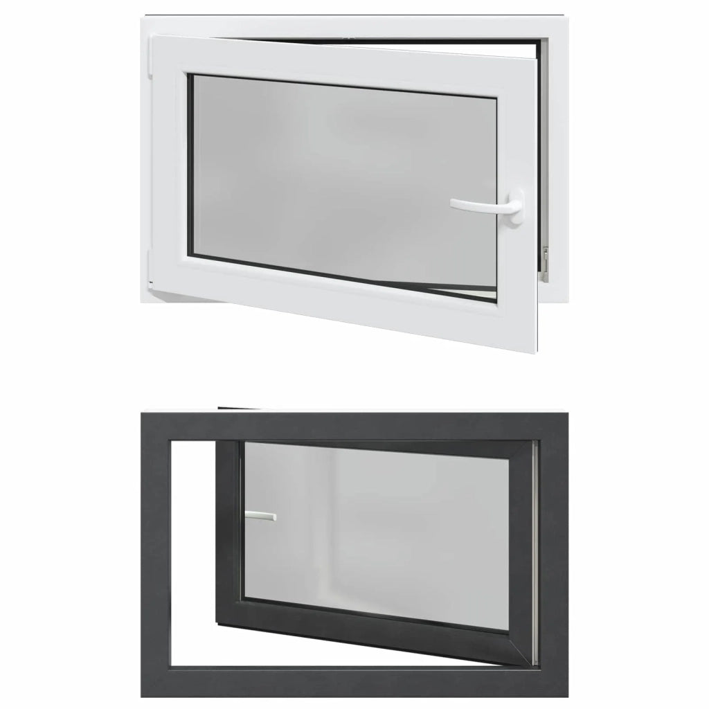 Finestra per Soffitta RISOR 90 x 50 cm PVC e Vetro Antracite CFW6531962