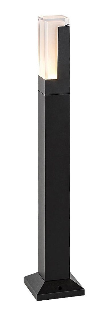 Lampione da giardino nero quadrato 60cm LED 7W IP54 Rabalux