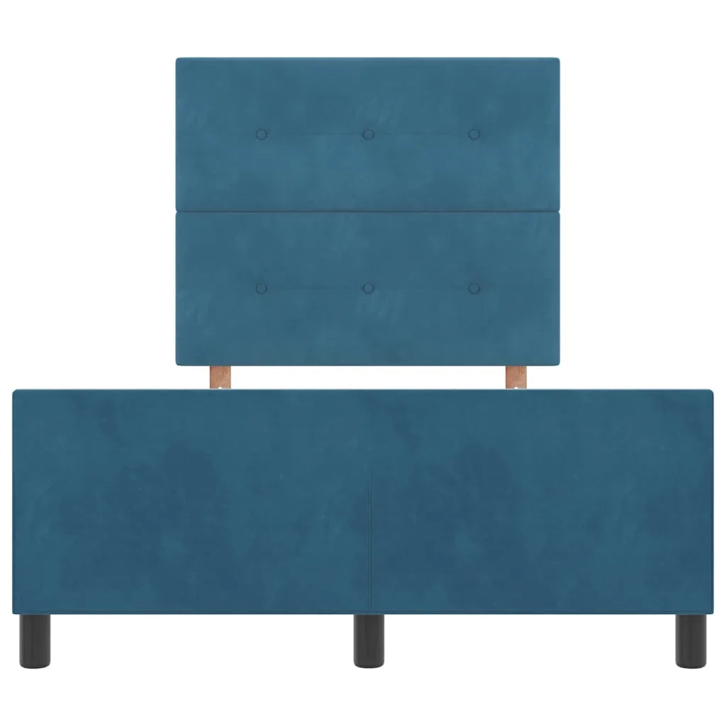 Letto a molle con testiera Blu Scuro 120 x 190 cm Velluto 3344931