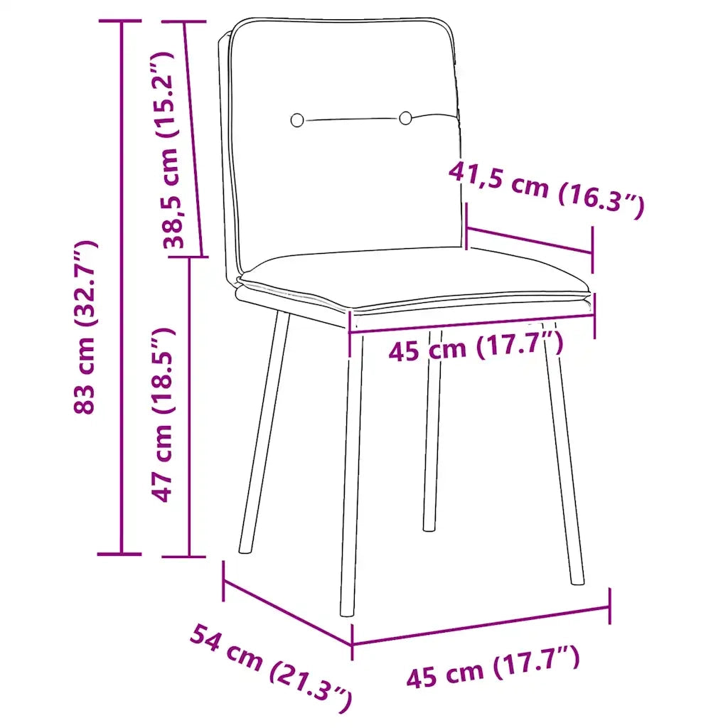 Sedie da Pranzo 4 pz Blu in Velluto 3315419