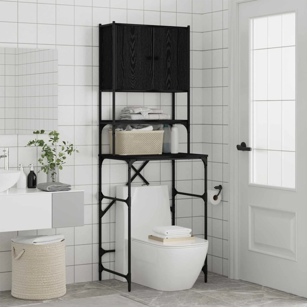 Armadio per Lavatrice Rovere Nero 68 x 48,5 x 194 cm 871369