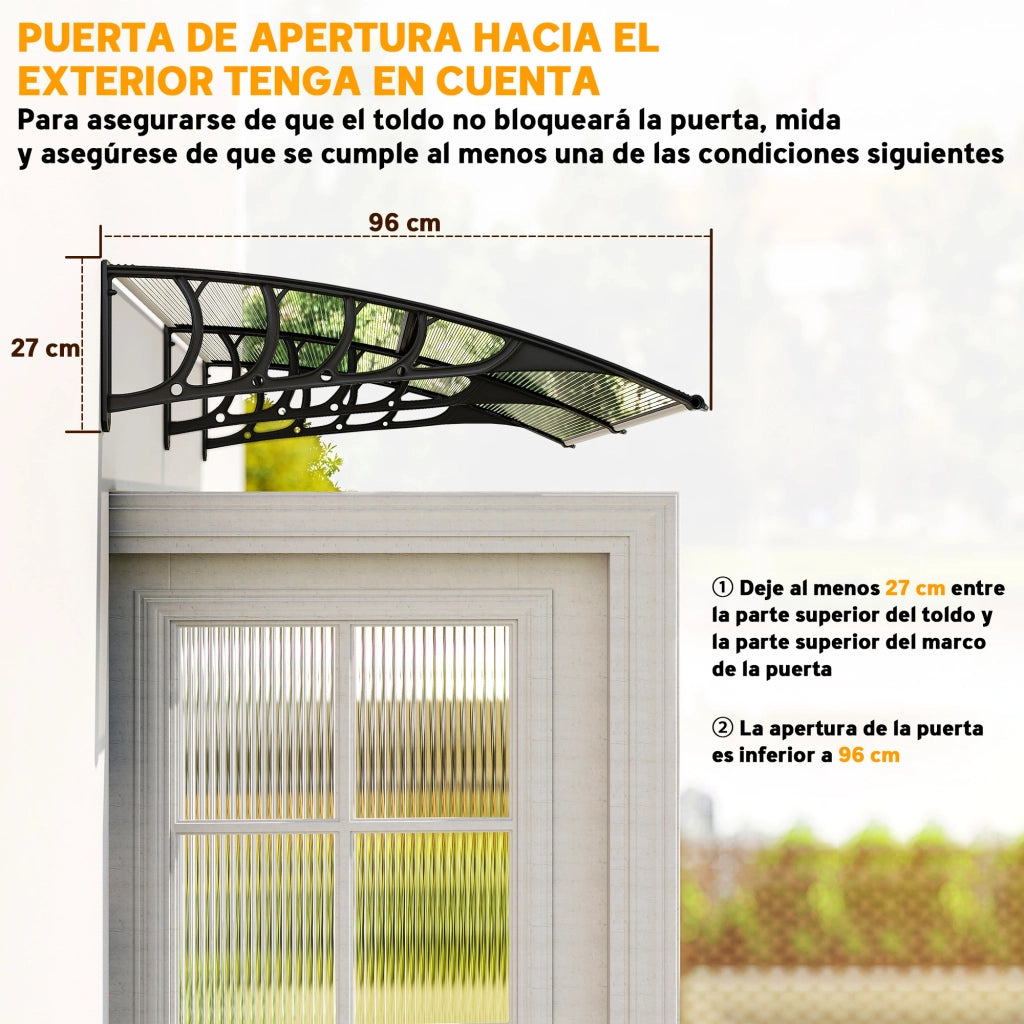 Tettoia per Porte e Finestre ¨C Minimal ¨C Trasparente 200x96x27 cm