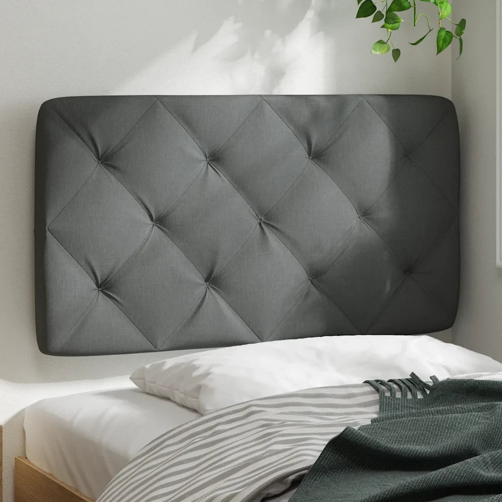 Cuscino Testiera Grigio Scuro 90 cm in Tessuto 4019199