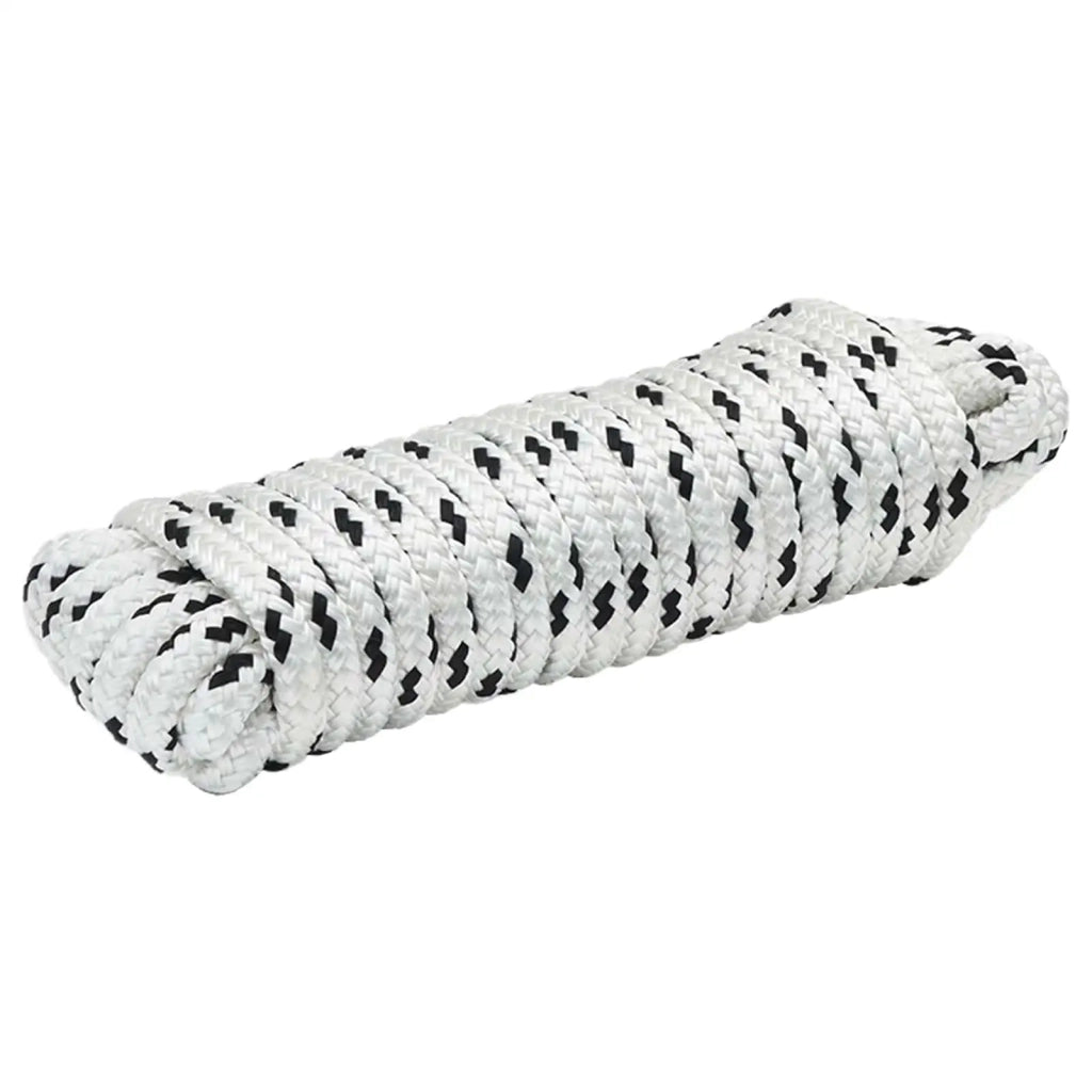 Corda da Barca 9 m 2 Bianco e Nero Poliestere 42029767