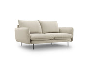 Cosmopolitan Design - Divano "Vienna" 2 posti in tessuto strutturato beige 
