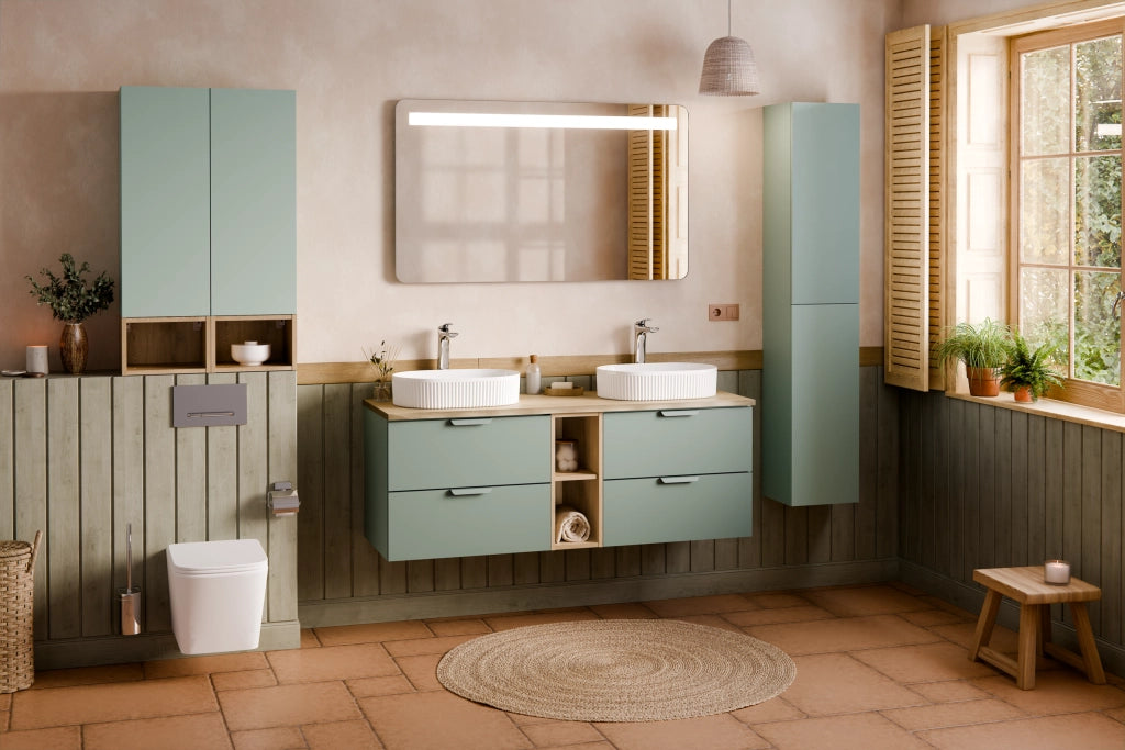 Set mobili bagno 60 cm con piano Aster Green 60 cm