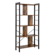 Libreria Valora LBC12BX in metallo marrone rustico a 5 ripiani