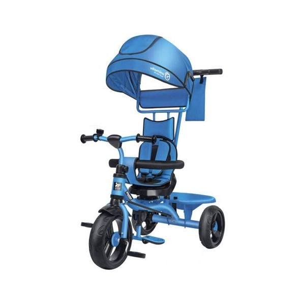 Triciclo globo 05564 vitamina g evo 5 in 1 con parasole azzurro